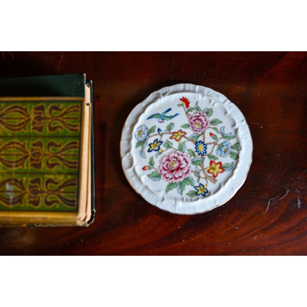 Heygill Imports Spring Garden Ceramic Wine Coaster Trivet Display Plate 6.25"